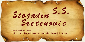 Stojadin Sretenović vizit kartica